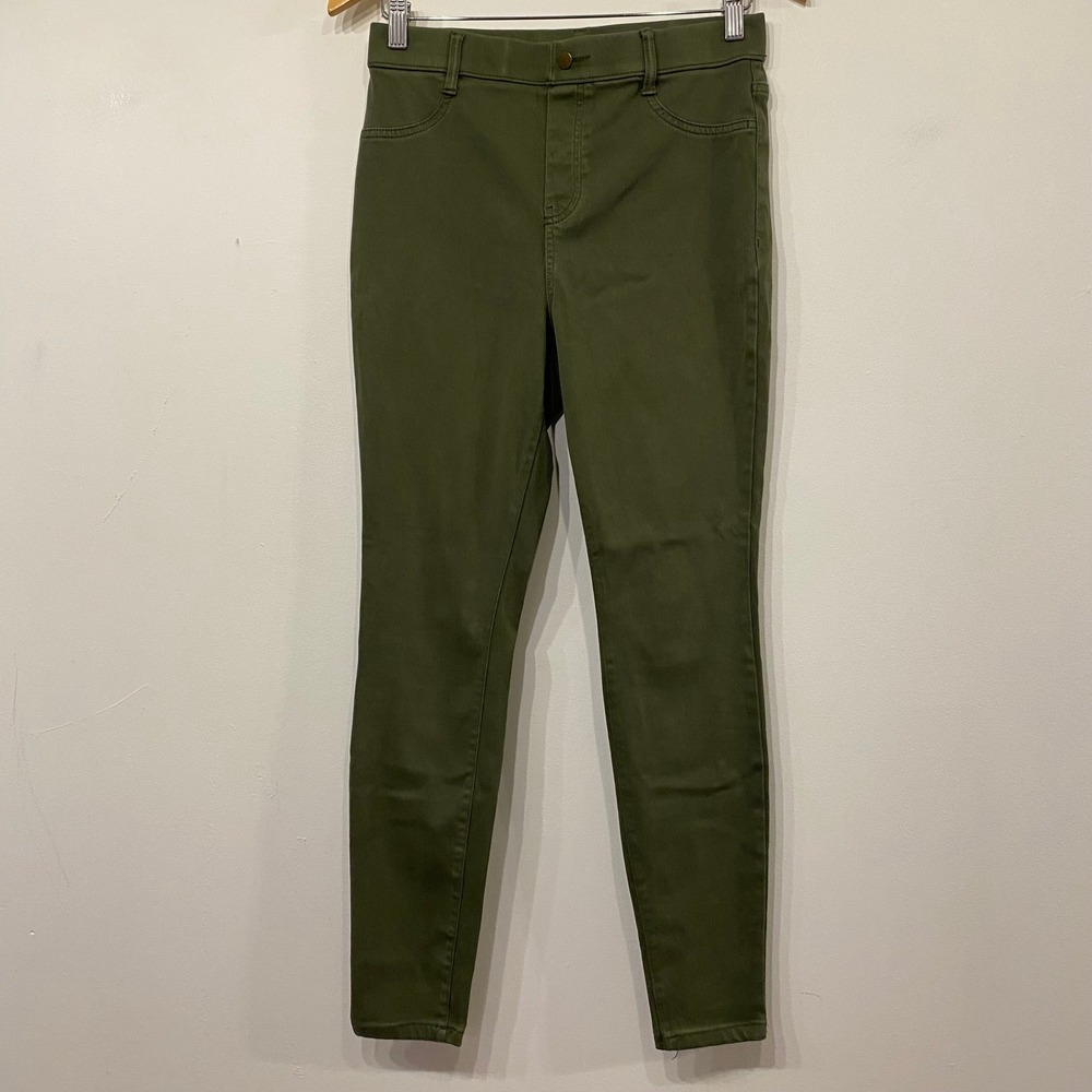 Time and Tru Womens Olive Green Pull On Jeggings Skinny Pants Size M 8-10